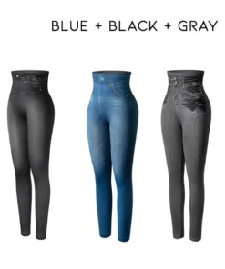 Fivfivgo™ Thermal Fleece Denim Jeggings