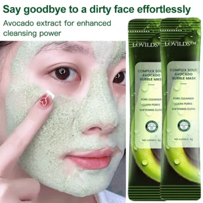 LOVILDS™ Complex Acid Avocado Cleansing Facial Bubble Mask