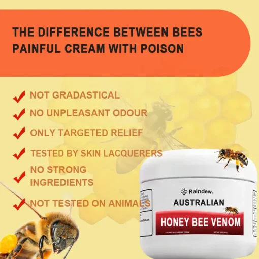 Raindew® Australian Honey Bee Venom Pain & Bone Healing Cream