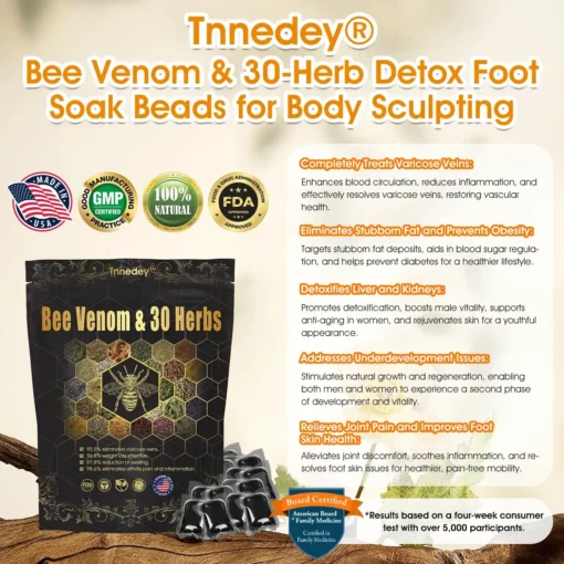 Tnnedey® Bee Venom & 30-Herb Detox Foot Soak Beads