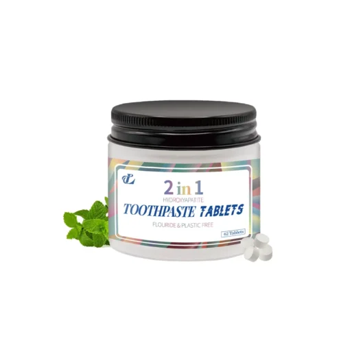 Toothpaste Tablets - Nano Hydroxyapatite, Flouride & Plastic Free, Eco & Travel Friendly - Remineralize with NHA (1 Month)