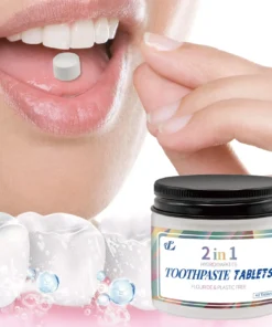 Toothpaste Tablets - Nano Hydroxyapatite, Flouride & Plastic Free, Eco & Travel Friendly - Remineralize with NHA (1 Month)