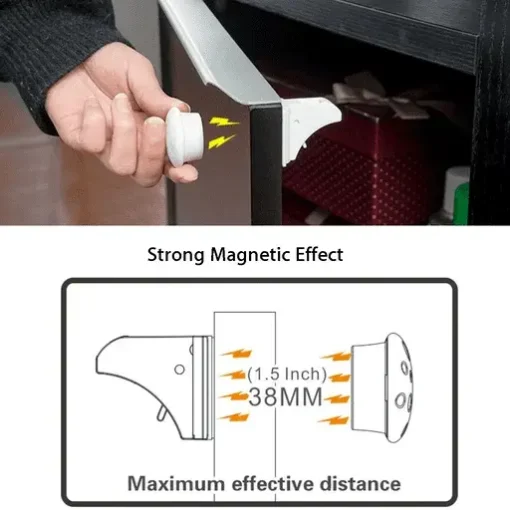 Magnetic Child Lock– No Drilling Required