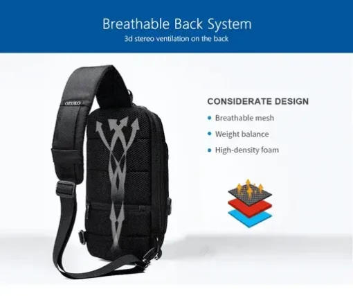 USB Anti-Theft Sling Backpack